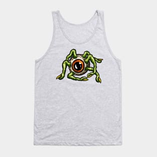 Eyeball Spider Fingers Weird Art Tattoo Cartoon Style Eye Green Tank Top